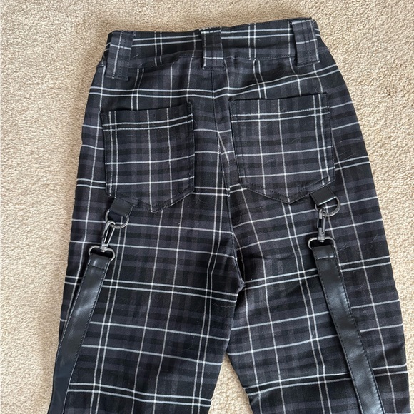 Killstar Women's Pants Dead Resistance Ash Tartan Skinny Jeans - Picture 9 of 10